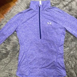 UNDER ARMOUR purple quarter zip long sleeve